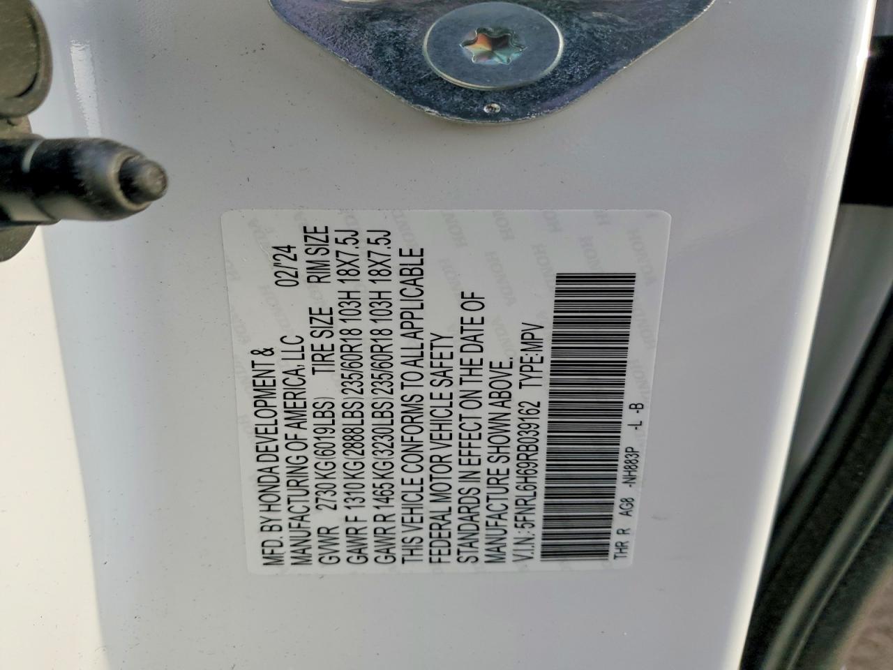2024 HONDA ODYSSEY EXL photo 13