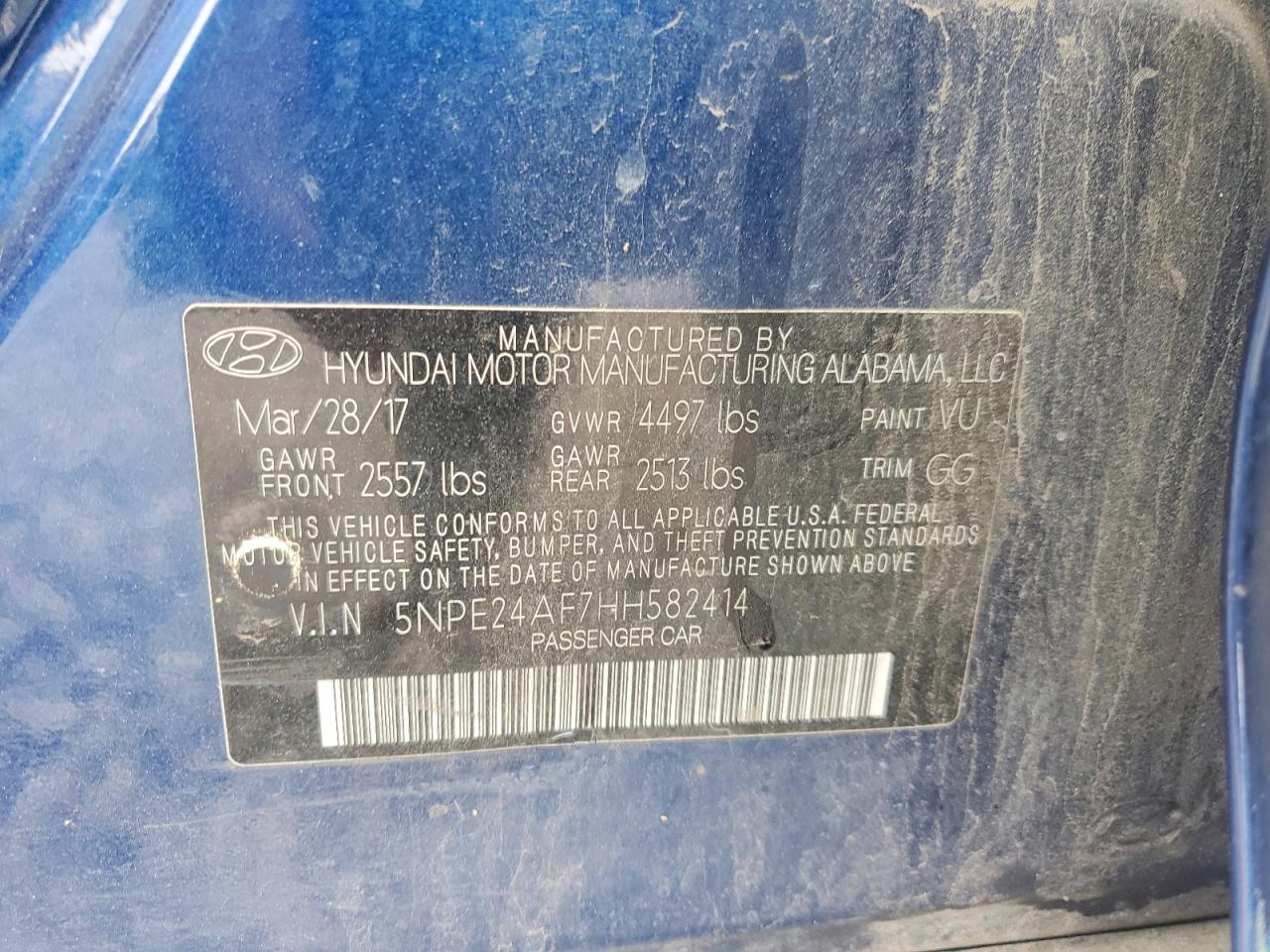 2017 HYUNDAI SONATA BASE photo 12