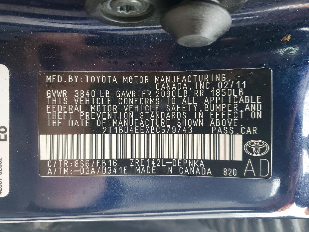 2011 TOYOTA COROLLA LE photo 25