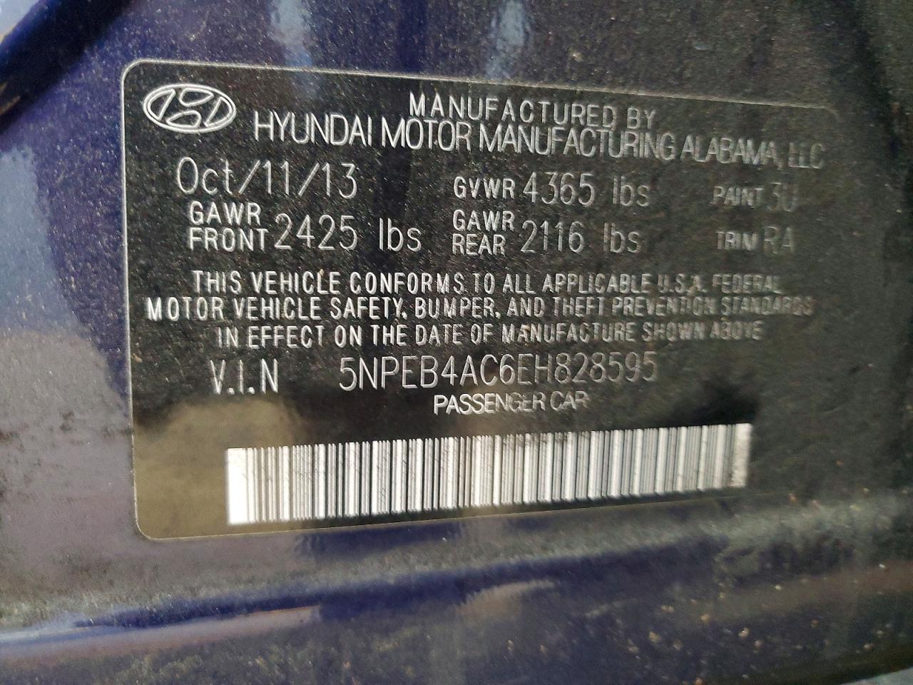 2014 HYUNDAI SONATA GLS photo 23