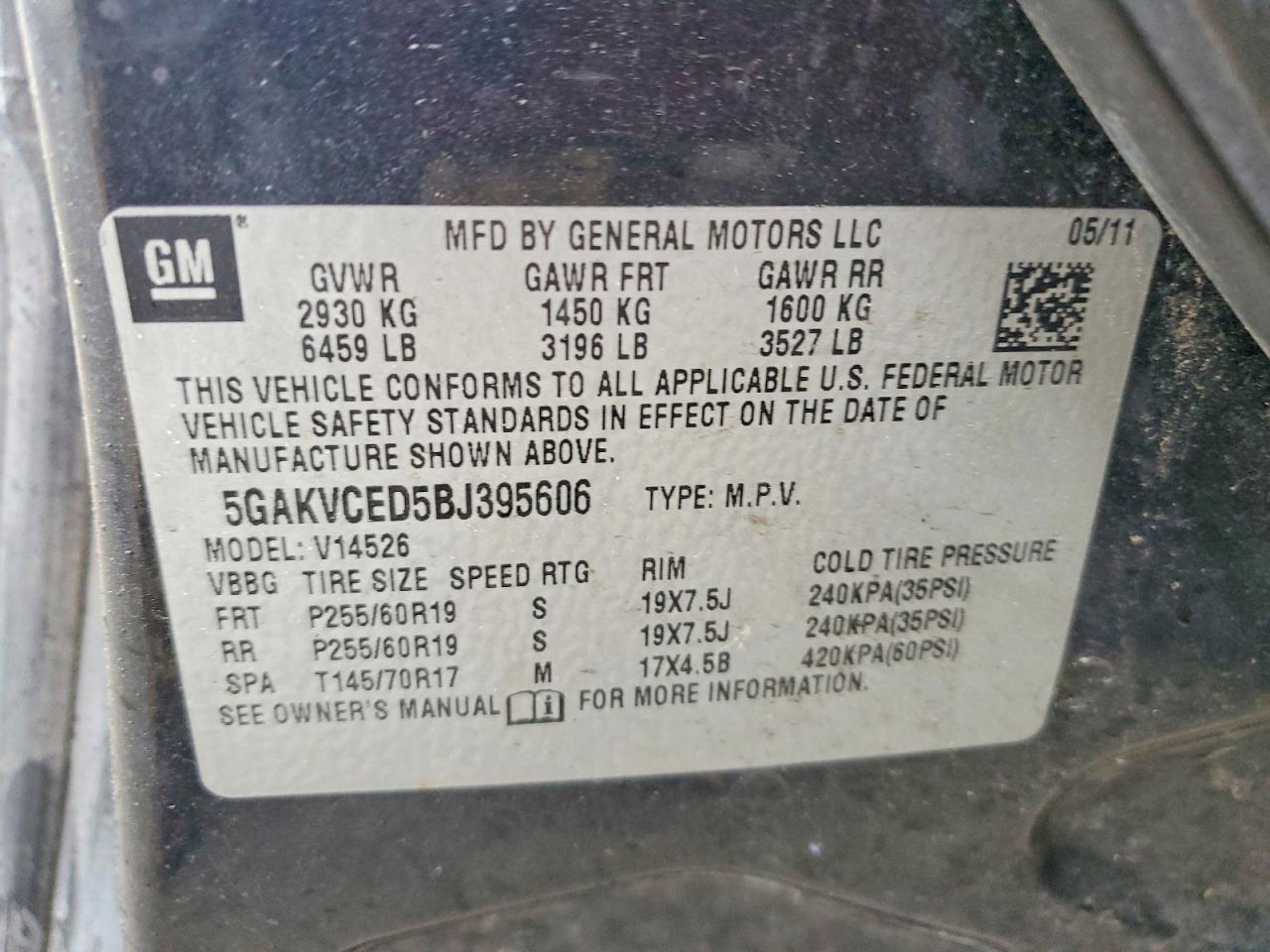 2011 BUICK ENCLAVE CXL photo 25