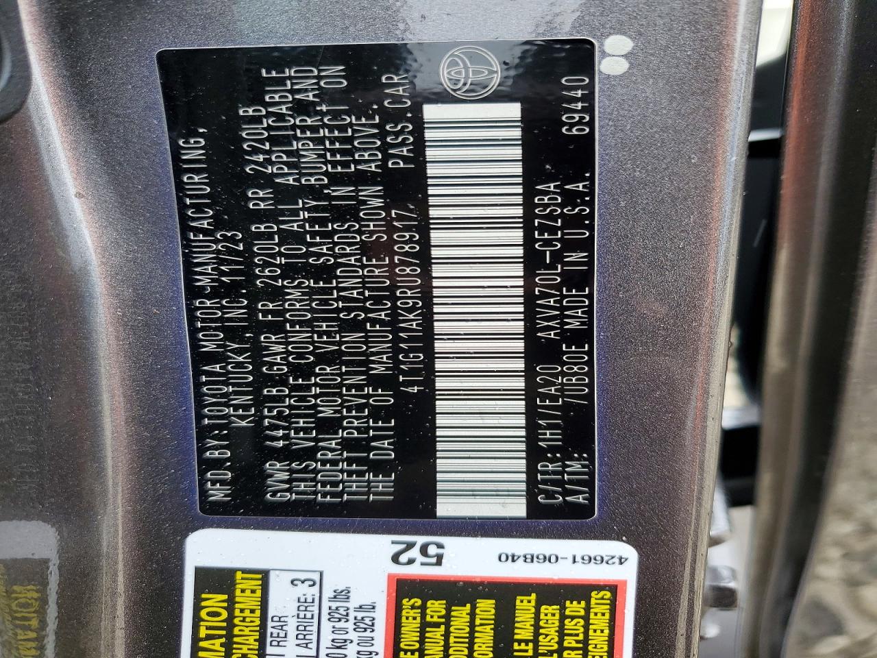 2024 TOYOTA CAMRY SE photo 23