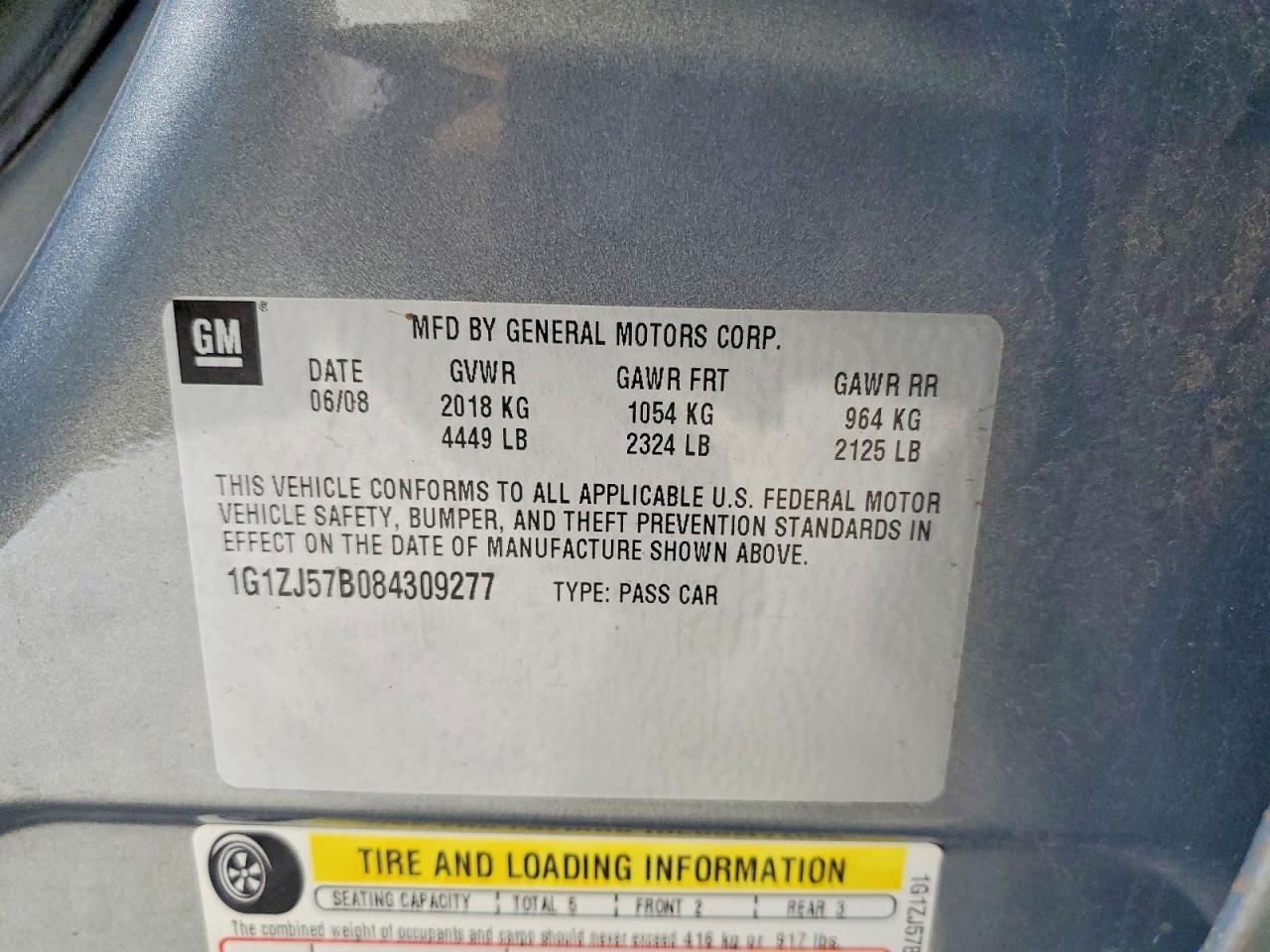 2008 CHEVROLET MALIBU 2LT photo 23