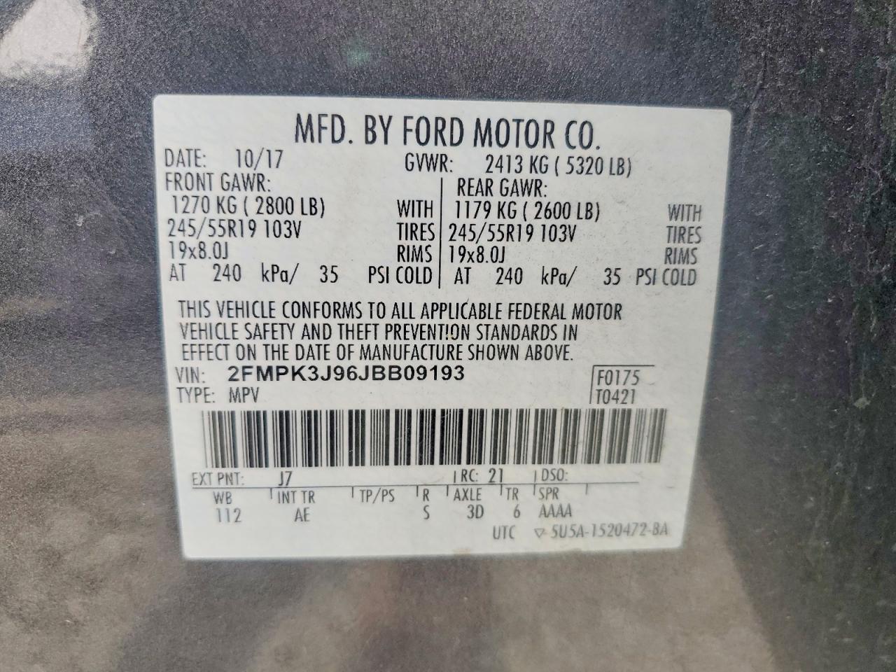 2018 FORD EDGE SEL photo 37
