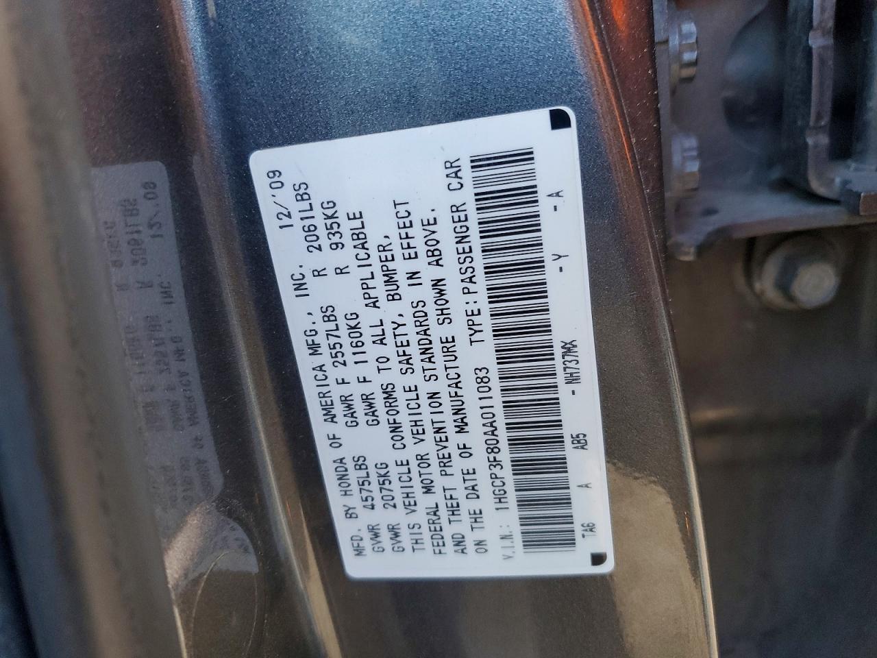 2010 HONDA ACCORD EXL photo 23