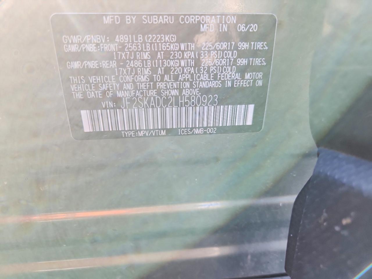2020 SUBARU FORESTER photo 34