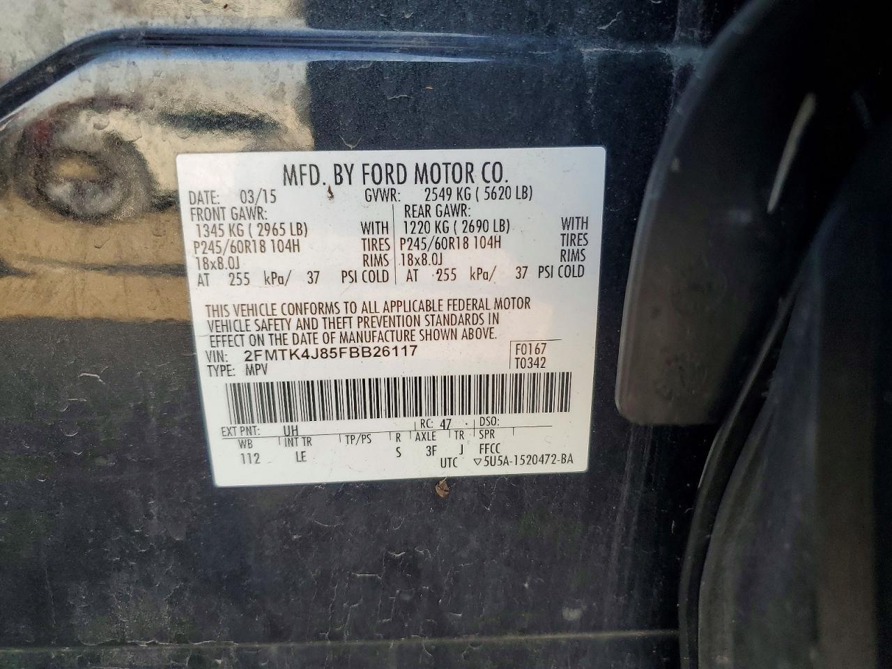 2015 FORD EDGE SEL photo 13