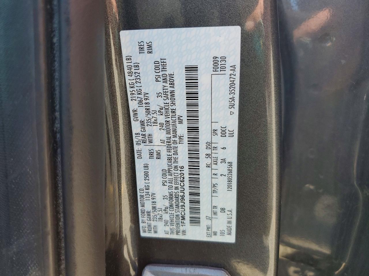 2018 FORD ESCAPE TITANIUM photo 27
