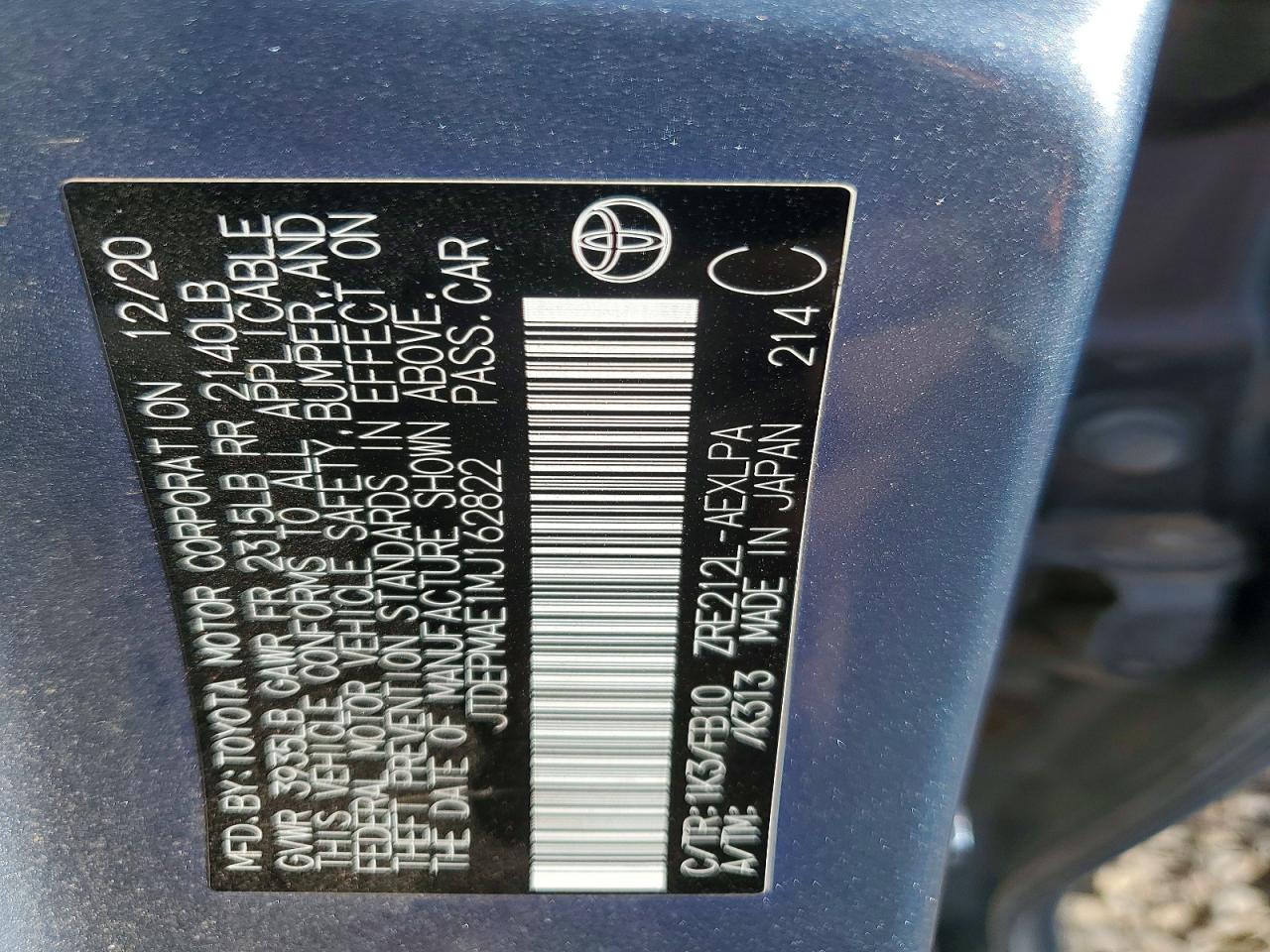 2021 TOYOTA COROLLA LE photo 23