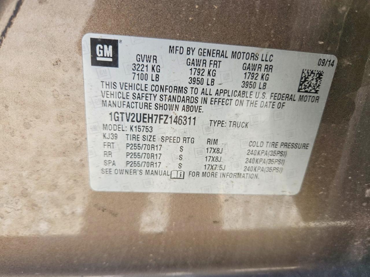 2015 GMC SIERRA K1500 SLE photo 12