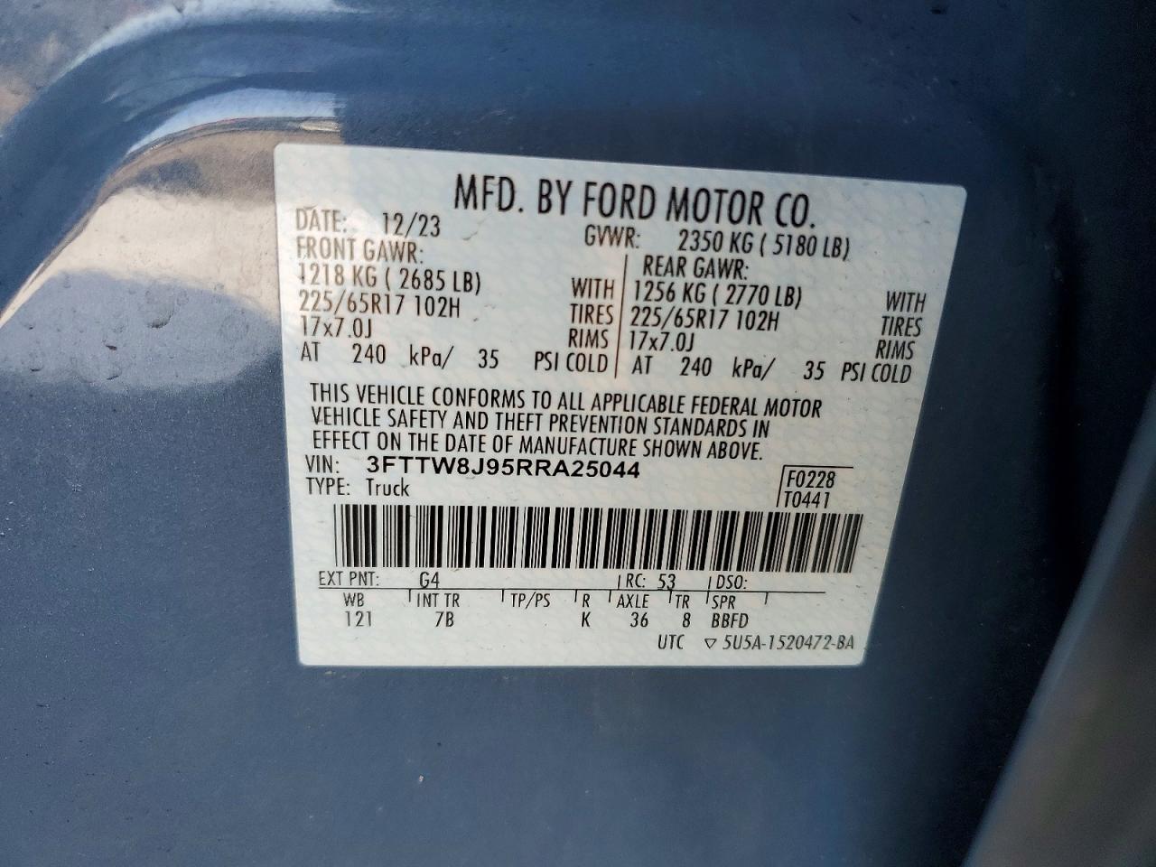 2024 FORD MAVERICK XLT photo 12