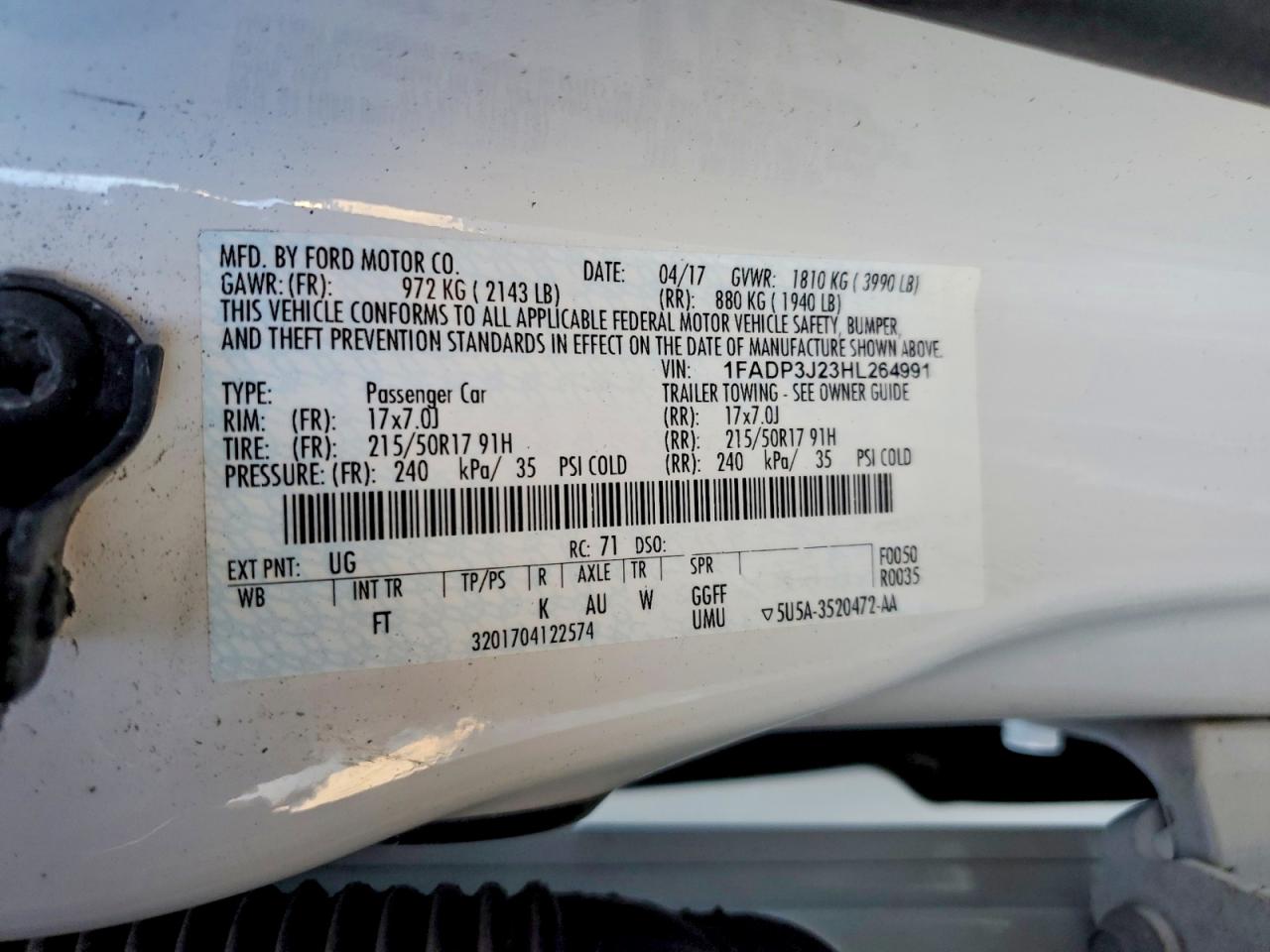 2017 FORD FOCUS TITANIUM photo 23