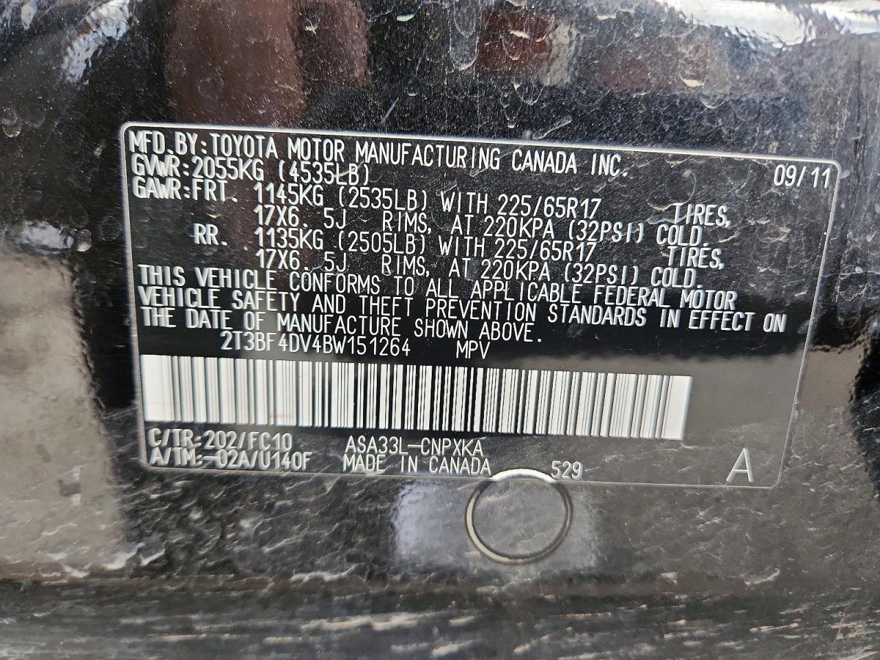 2011 TOYOTA RAV4 BASE photo 37