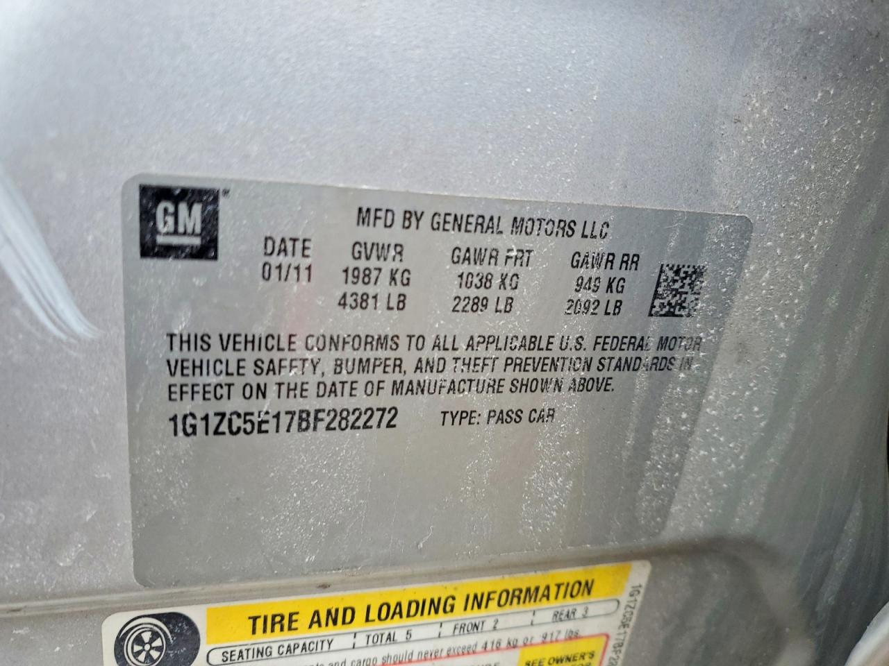 2011 CHEVROLET MALIBU 1LT photo 23