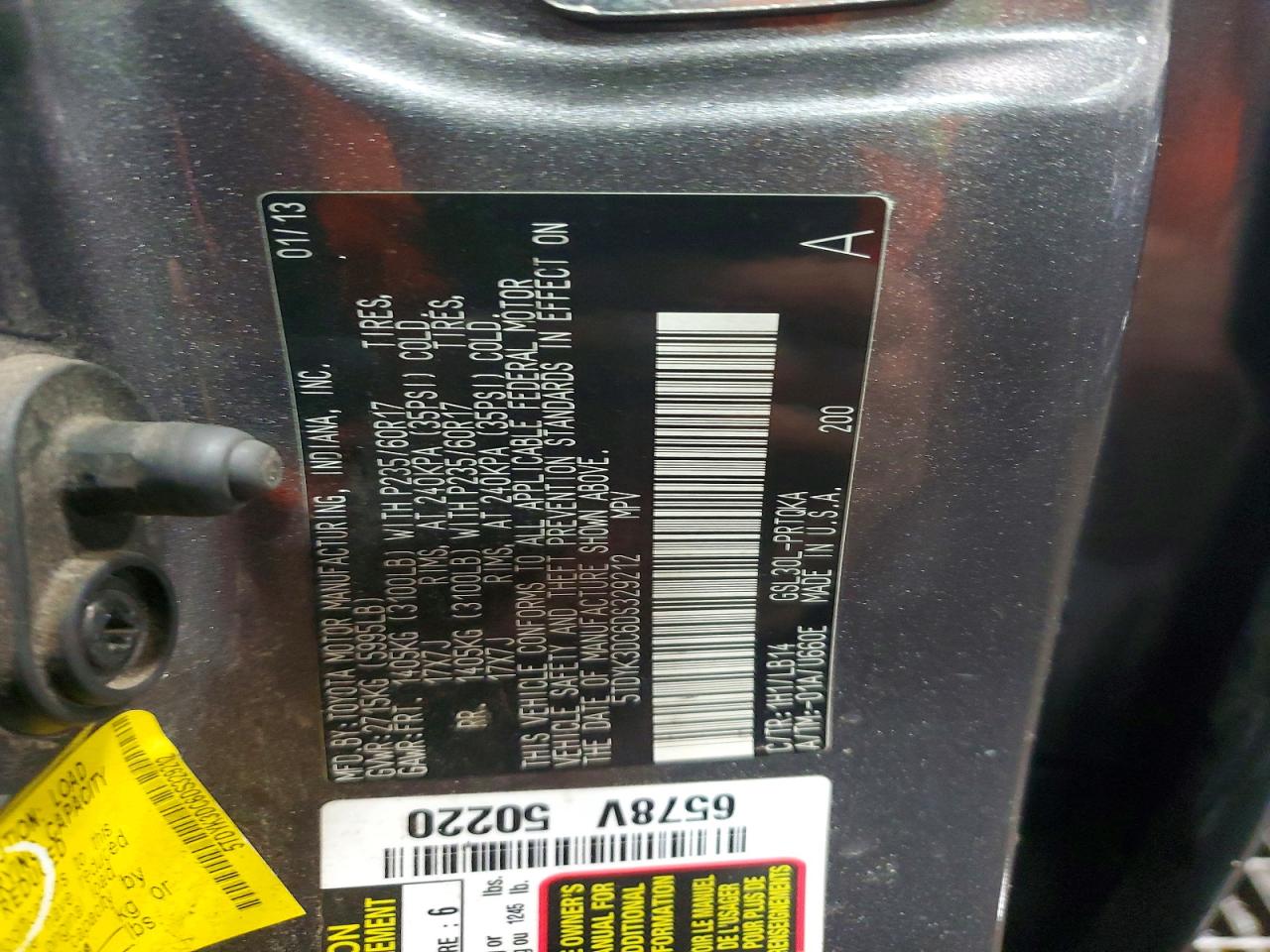 2013 TOYOTA SIENNA XLE 8-PASSENGER photo 13