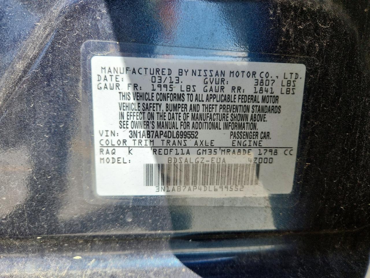 2013 NISSAN SENTRA S photo 23