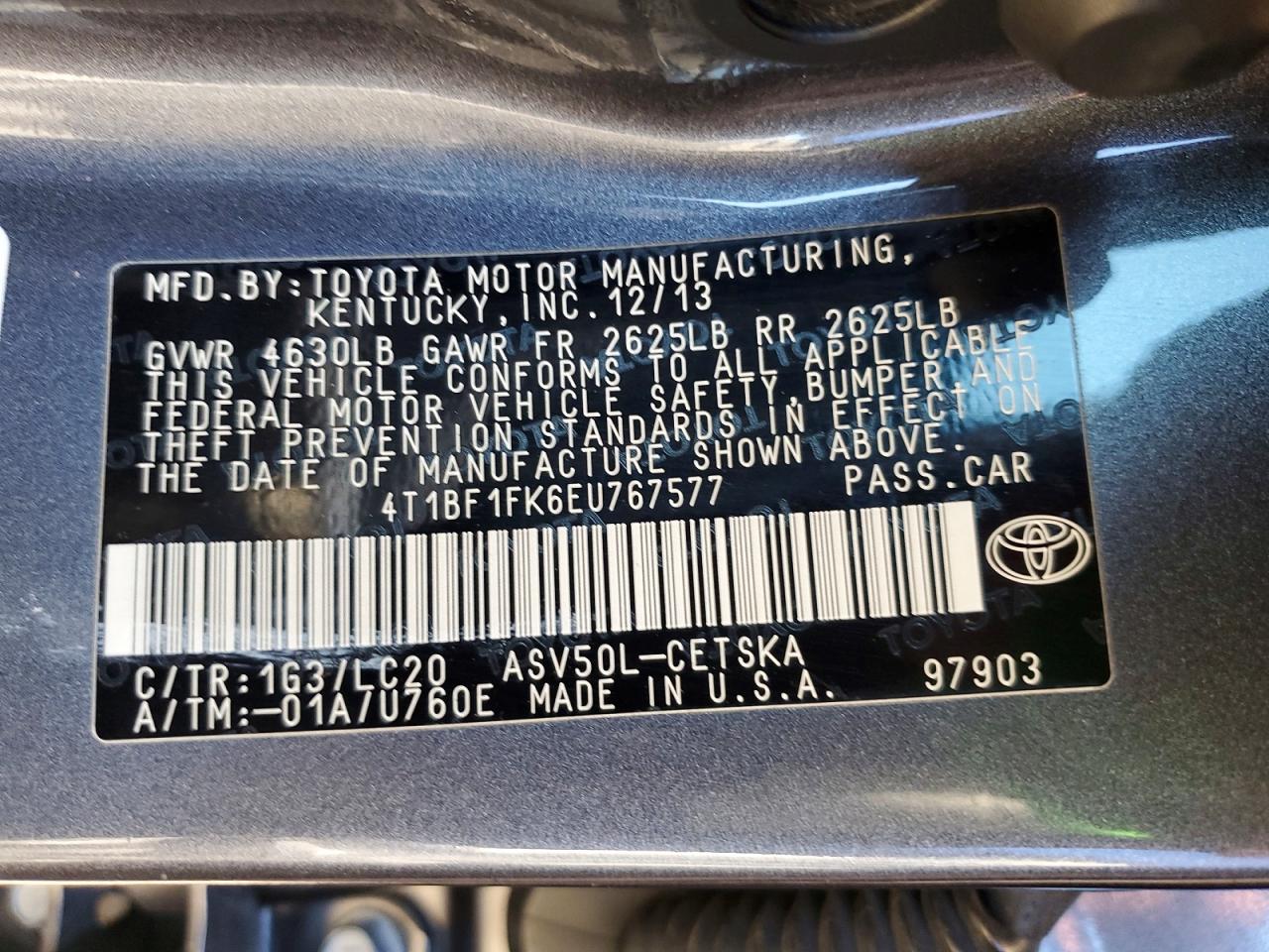 2014 TOYOTA CAMRY SE photo 34