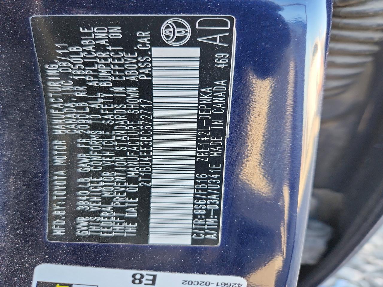 2011 TOYOTA COROLLA LE photo 25
