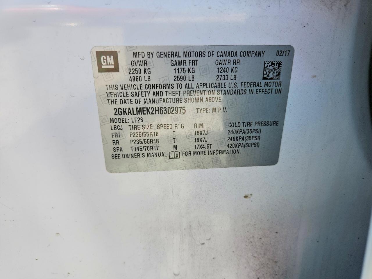 2017 GMC TERRAIN SLE photo 13