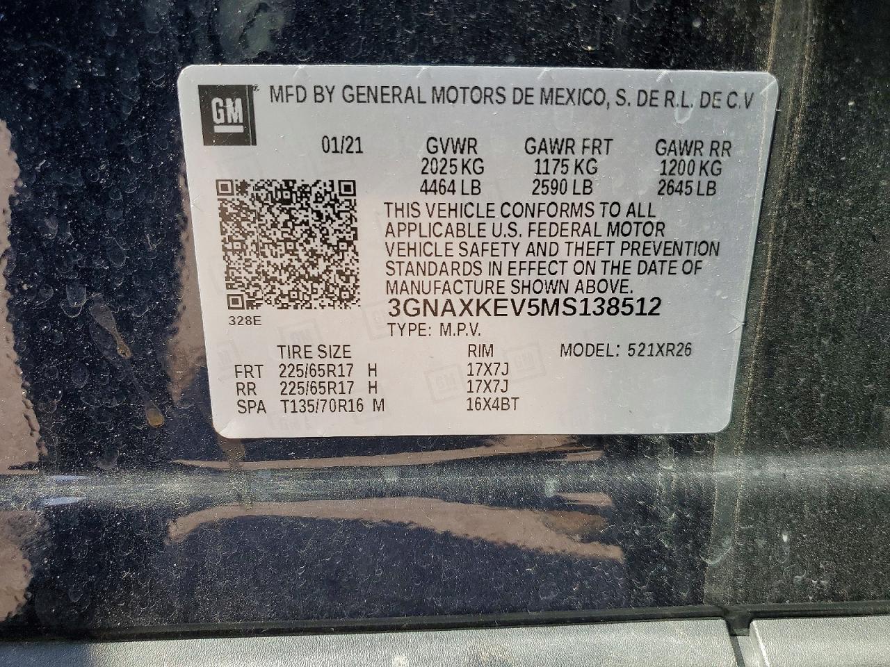 2021 CHEVROLET EQUINOX LT photo 14