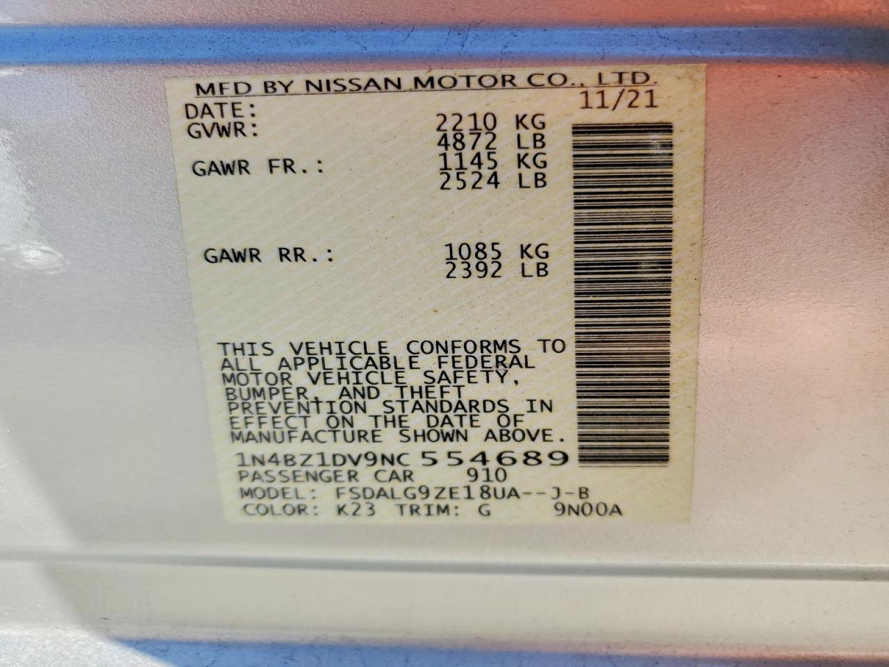2022 NISSAN LEAF SL PLUS photo 12