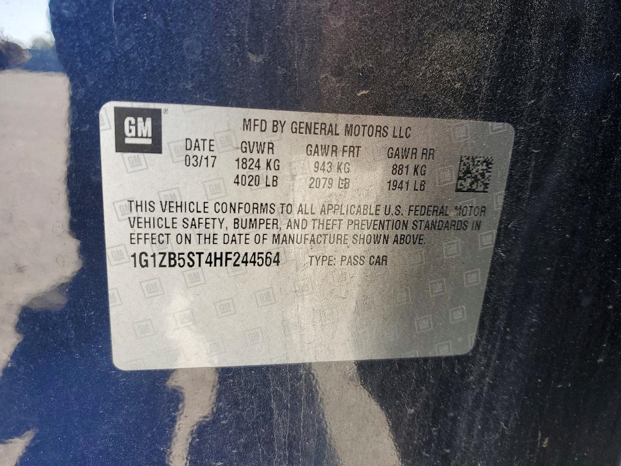 2017 CHEVROLET MALIBU LS photo 34