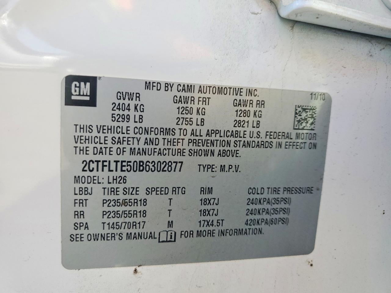 2011 GMC TERRAIN SLE photo 12