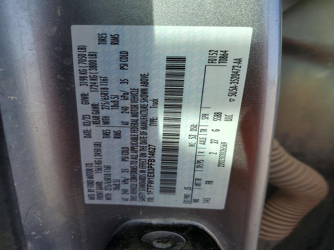 2023 FORD F150 SUPERCREW photo 12