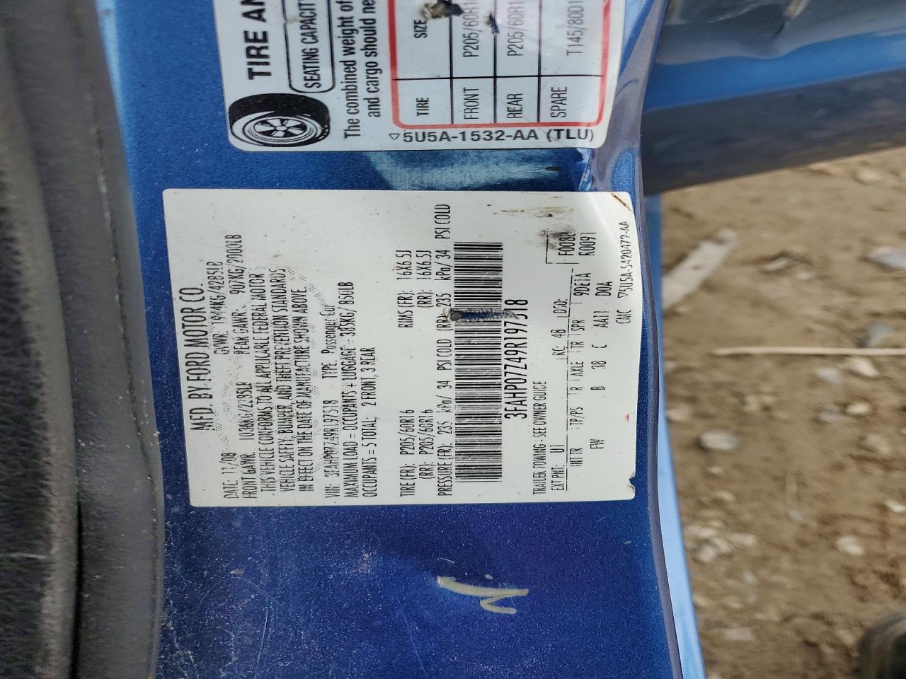 2009 FORD FUSION SE photo 23