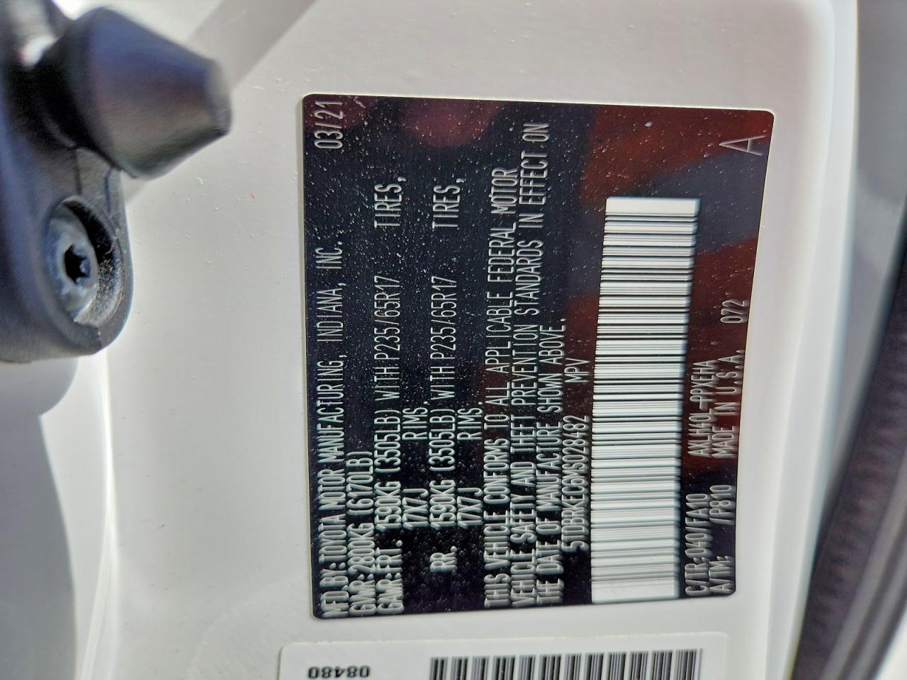 2021 TOYOTA SIENNA LE 8-PASSENGER photo 14