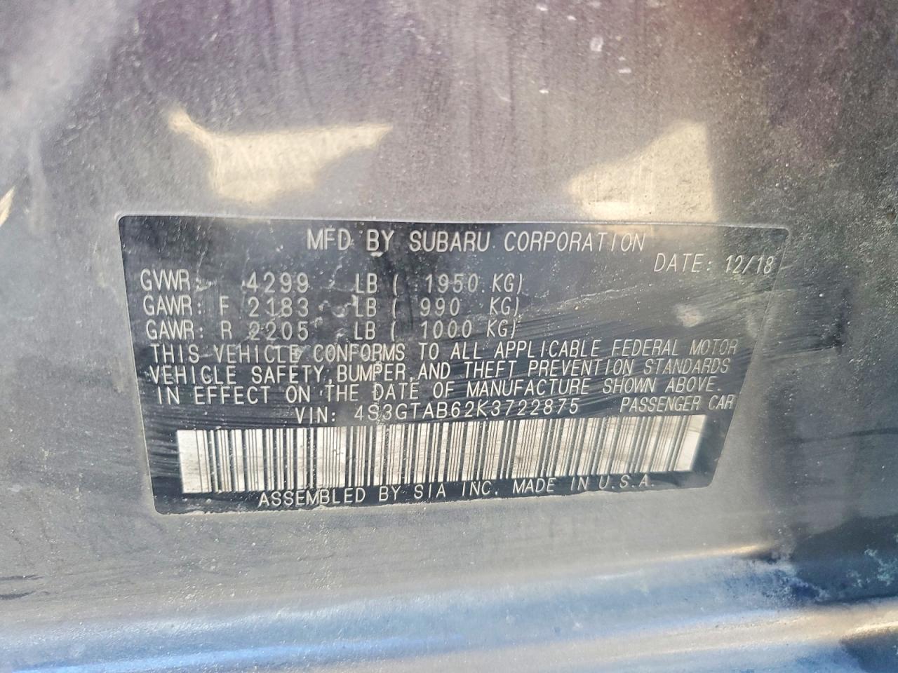 2019 SUBARU IMPREZA photo 23