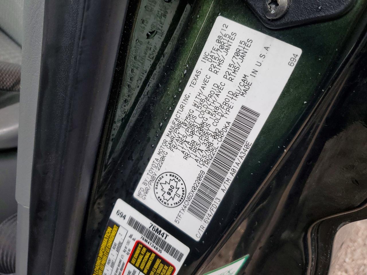 2013 TOYOTA TACOMA BASE photo 34