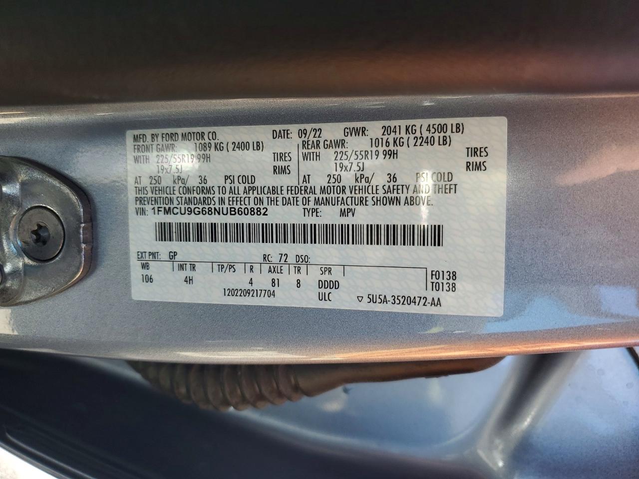 2022 FORD ESCAPE SE photo 27