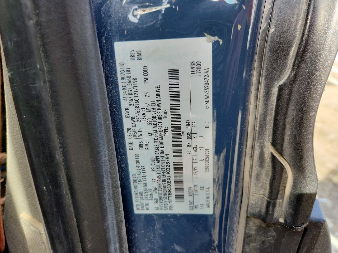 2020 FORD TRANSIT T-250 photo 34