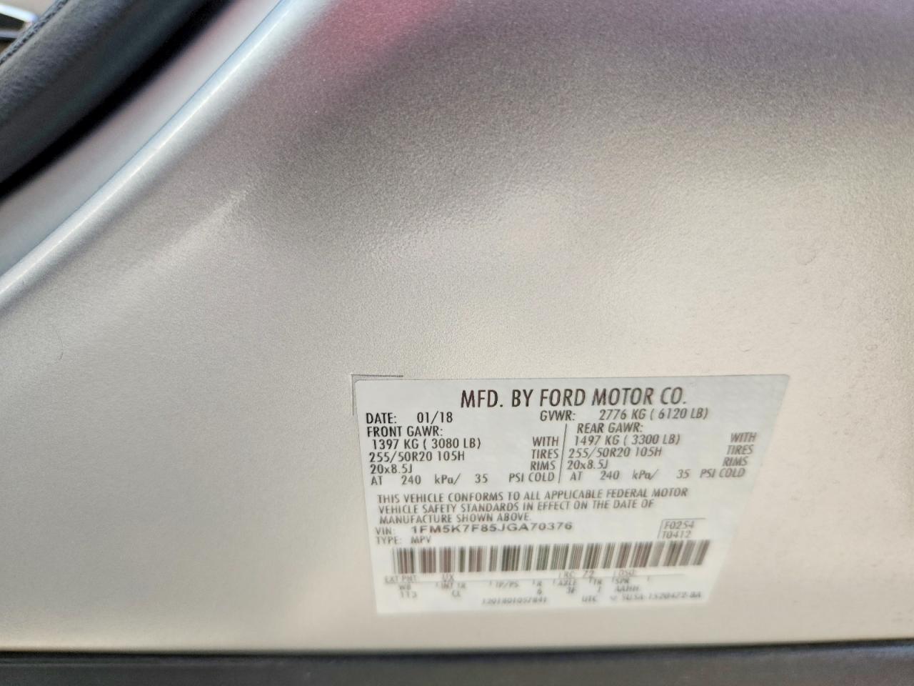 2018 FORD EXPLORER LIMITED photo 37