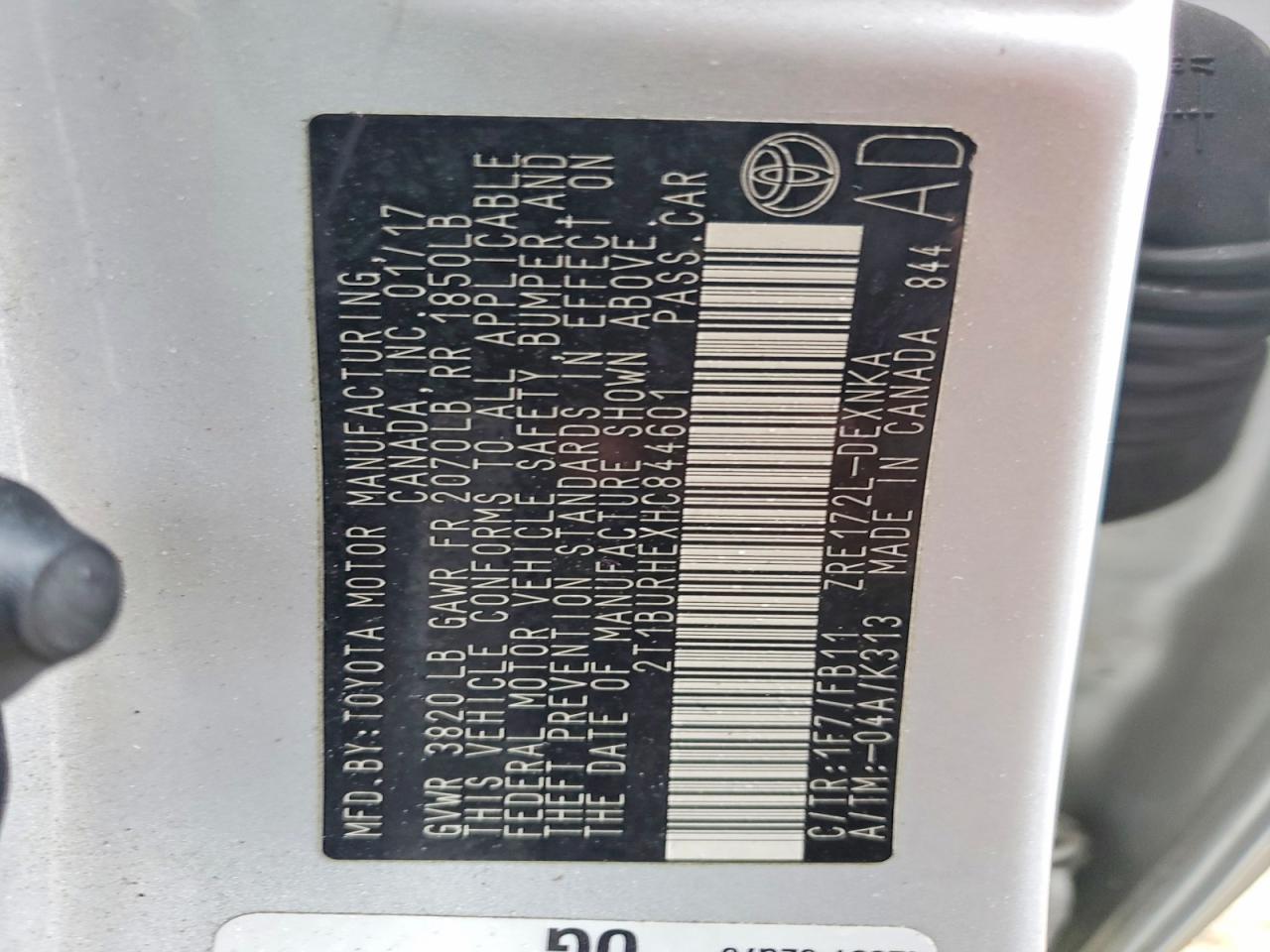 2017 TOYOTA COROLLA LE photo 34