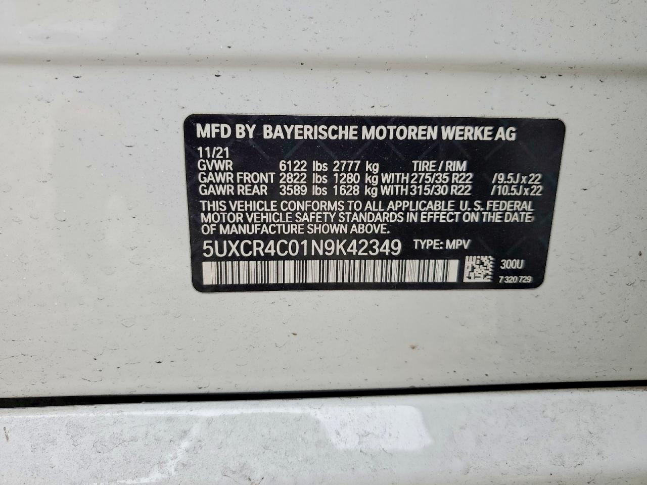 2022 BMW X5 SDRIVE 40I photo 13