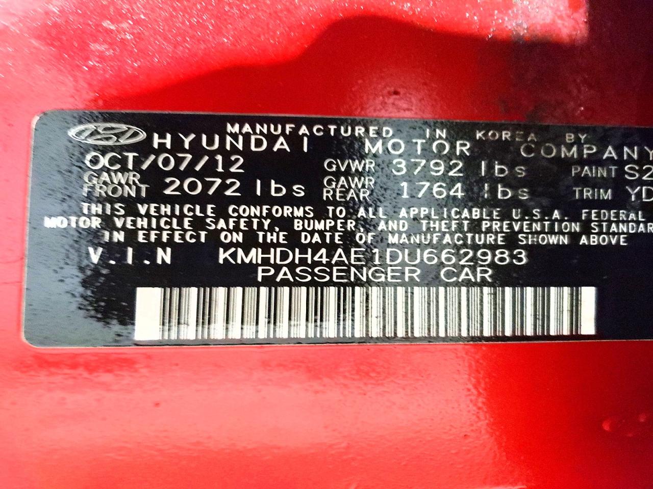 2013 HYUNDAI ELANTRA LIMITED photo 12