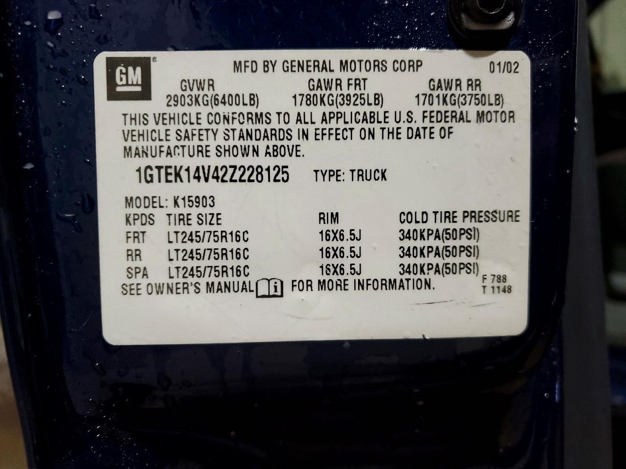 2002 GMC NEW SIERRA K1500 photo 12