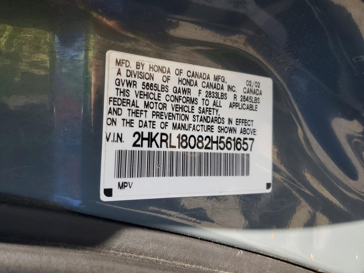 2002 HONDA ODYSSEY EXL photo 27