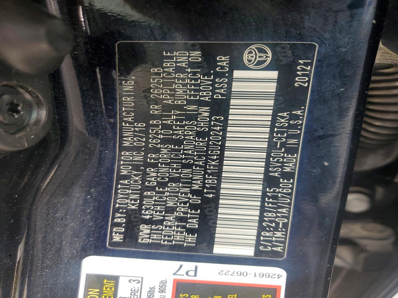 2016 TOYOTA CAMRY SE photo 23