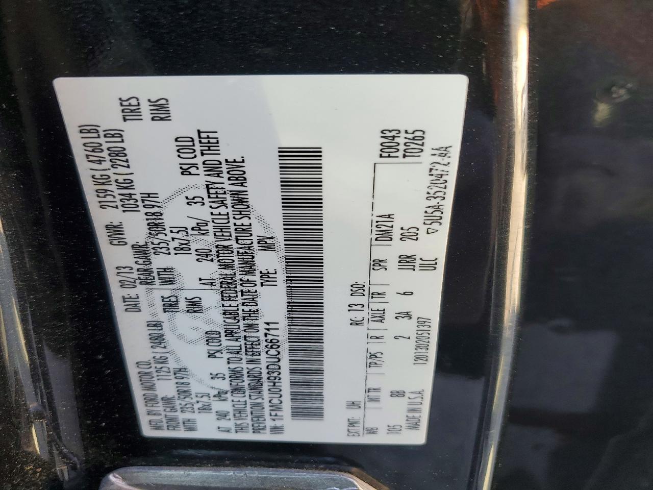 2013 FORD ESCAPE SEL photo 25