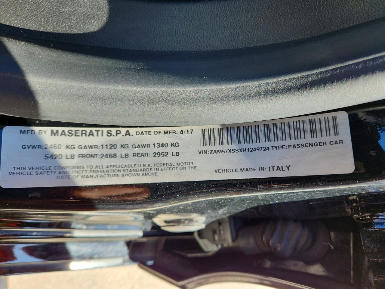 2017 MASERATI GHIBLI SPORT photo 25