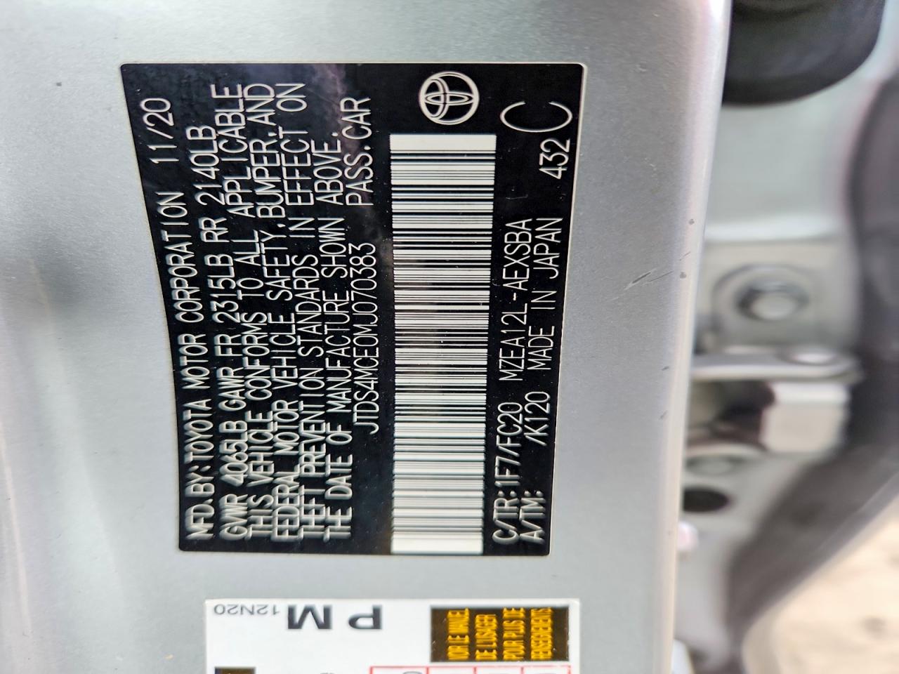 2021 TOYOTA COROLLA SE photo 34