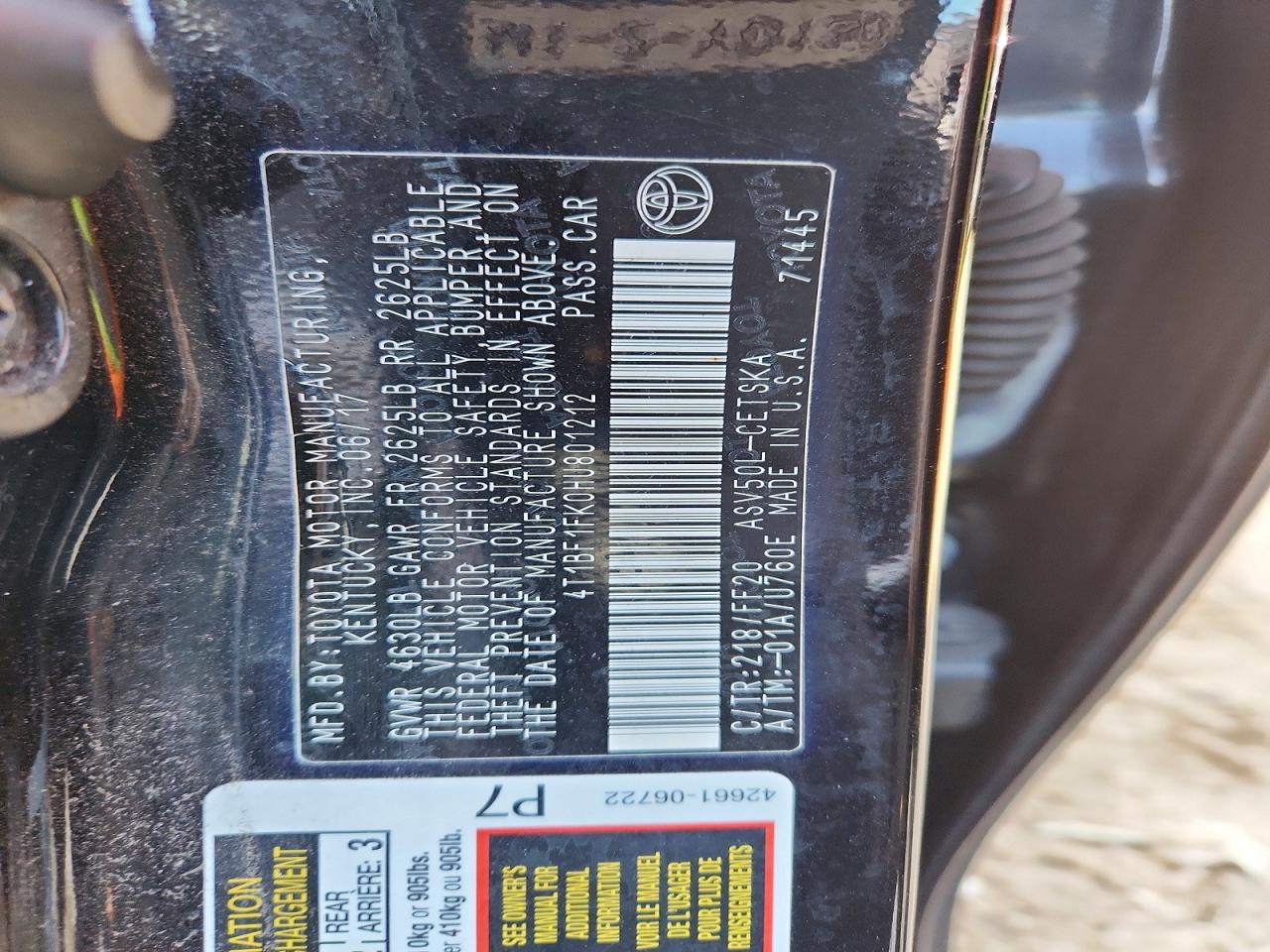 2017 TOYOTA CAMRY SE photo 23