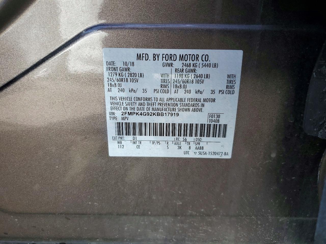 2019 FORD EDGE SE photo 13
