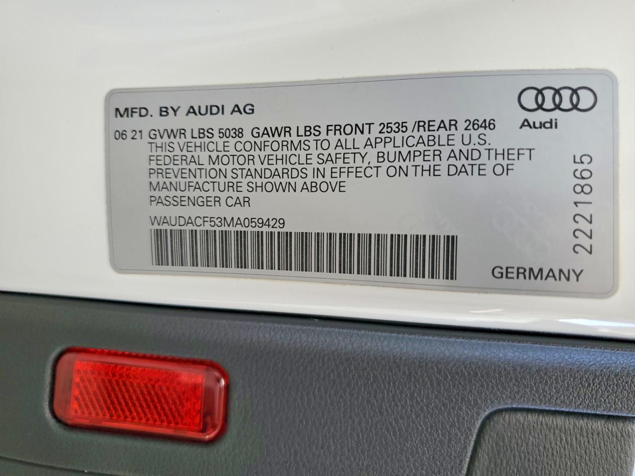 2021 AUDI A5 PREMIUM 45 photo 34