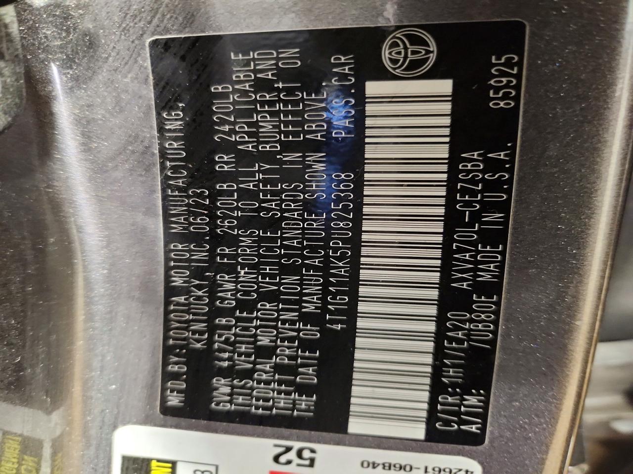 2023 TOYOTA CAMRY SE photo 25