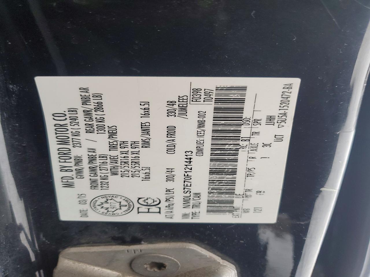 2015 FORD TRANSIT CONNECT XL photo 37