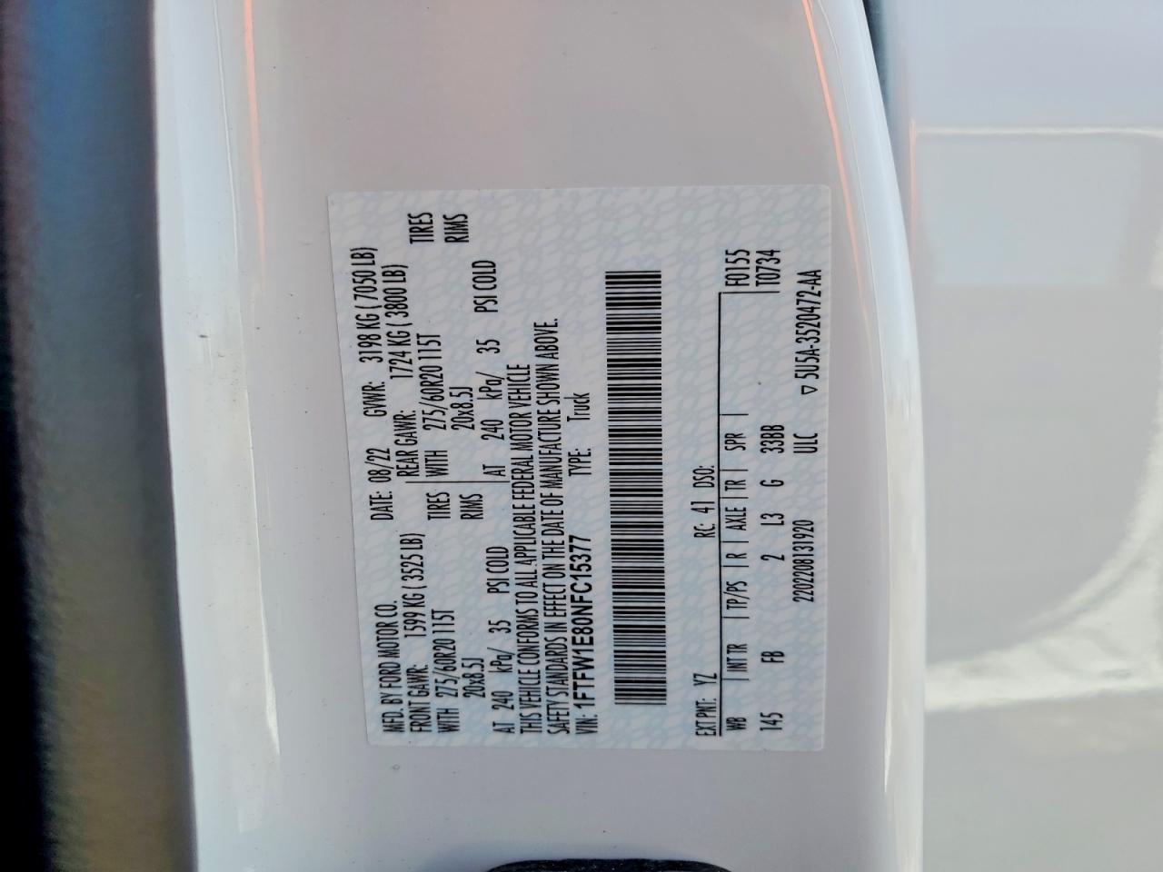 2022 FORD F150 SUPERCREW photo 23